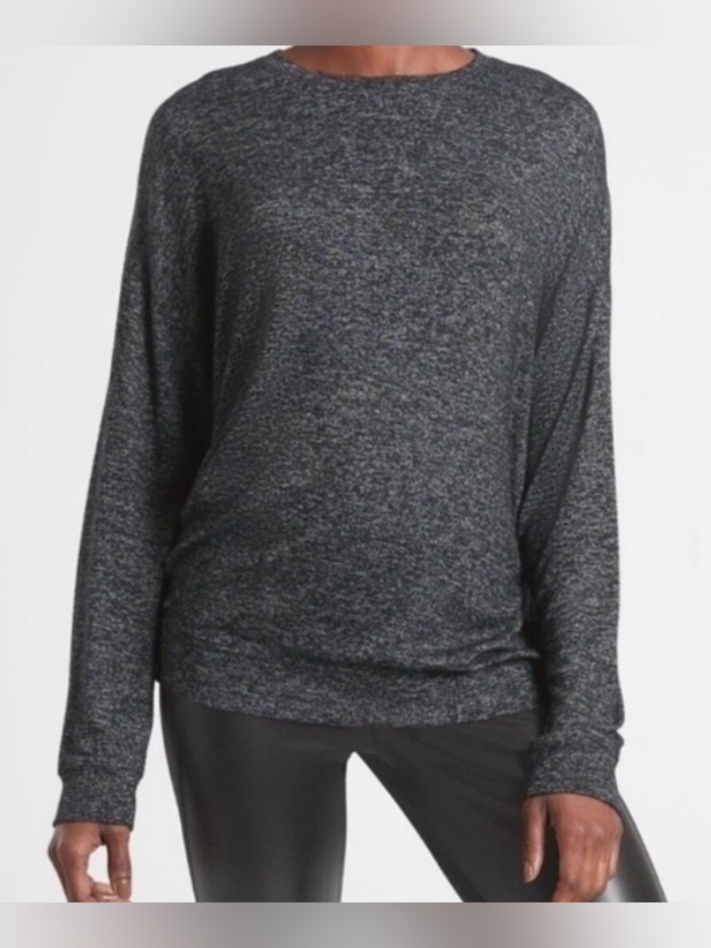 Athleta Mindful Pullover Charcoal/Black - Size Medium